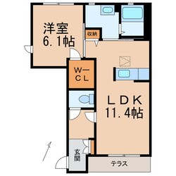 シャーメゾン縁Ⅱの物件間取画像